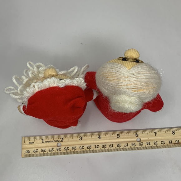 4 pc vintage Christmas holiday decorations, Santa, Mrs. Claus, and Candy Cane - Picture 14 of 17
